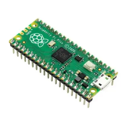 Raspberry Pi Pico with pin heads and firmware