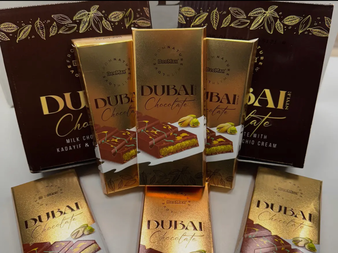 49% OFF MOQ (72) Beemax Dubai Chocolate 3.36oz / 95g Bulk Pack